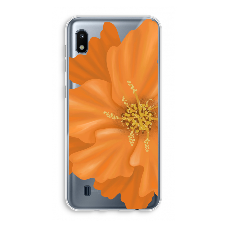 Orange Ellila flower: Samsung Galaxy A10 Transparant Hoesje