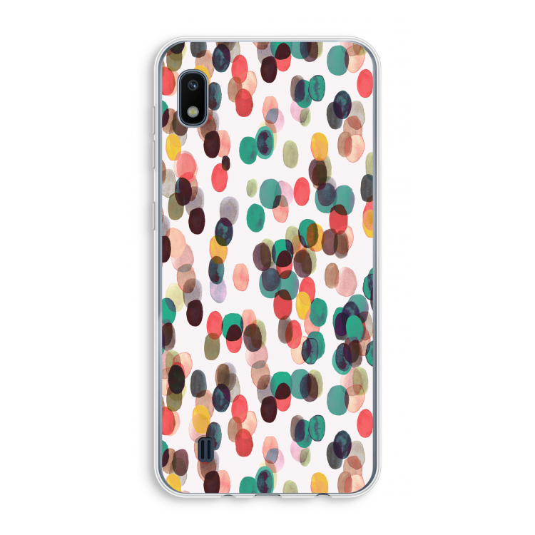 Tropical Dots: Samsung Galaxy A10 Transparant Hoesje