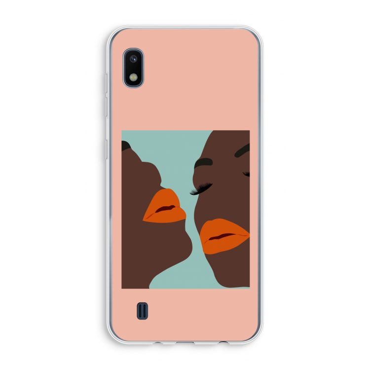 Orange lips: Samsung Galaxy A10 Transparant Hoesje