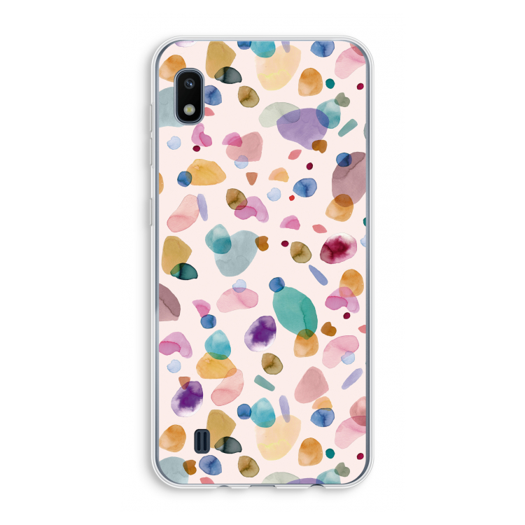 Terrazzo Memphis Pink: Samsung Galaxy A10 Transparant Hoesje