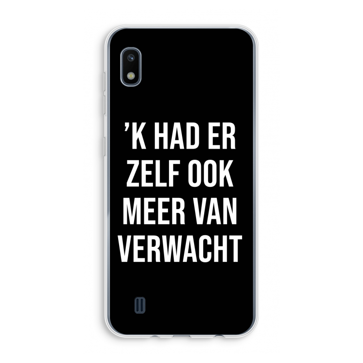 Meer verwacht - Zwart: Samsung Galaxy A10 Transparant Hoesje
