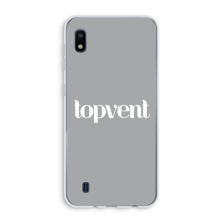 Topvent Grijs Wit: Samsung Galaxy A10 Transparant Hoesje