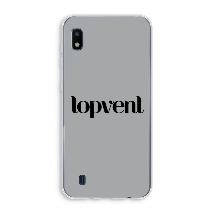 Topvent Grijs Zwart: Samsung Galaxy A10 Transparant Hoesje