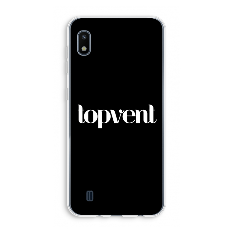 Topvent Zwart: Samsung Galaxy A10 Transparant Hoesje
