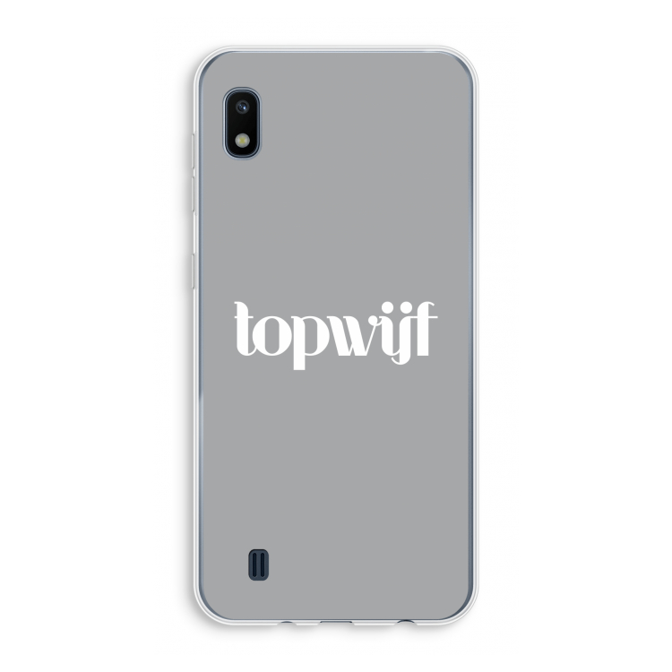 Topwijf Grijs Wit: Samsung Galaxy A10 Transparant Hoesje