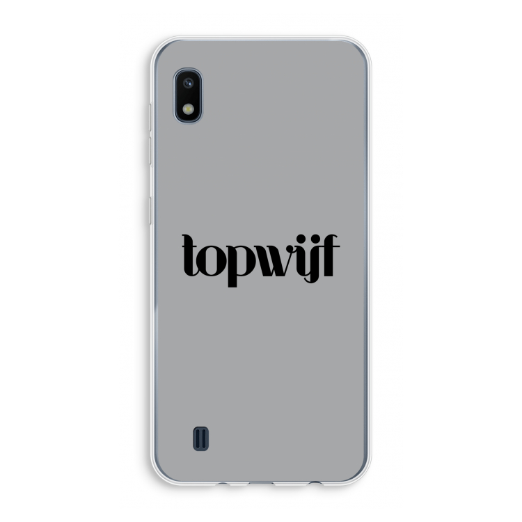Topwijf Grijs Zwart: Samsung Galaxy A10 Transparant Hoesje
