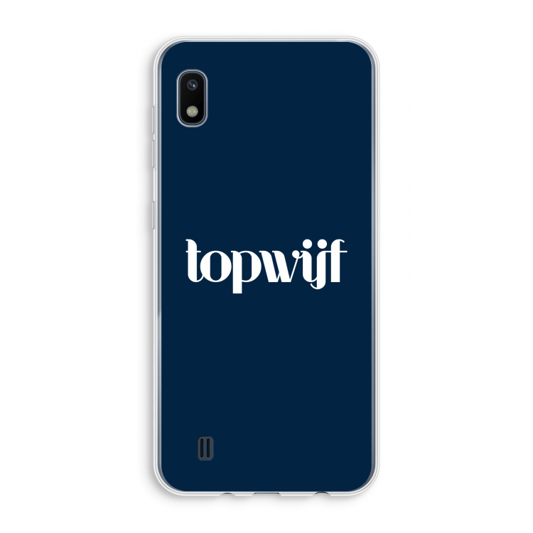 Topwijf Navy: Samsung Galaxy A10 Transparant Hoesje