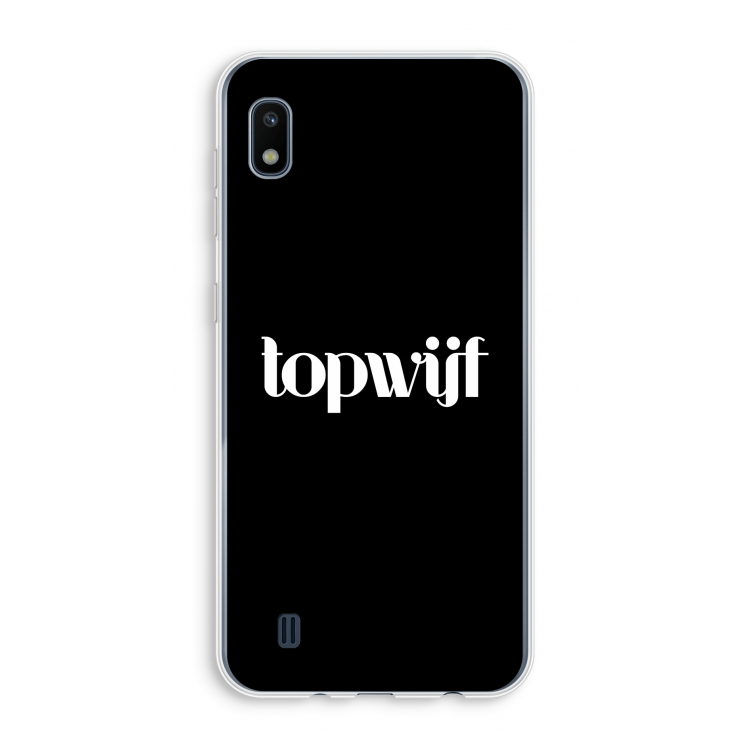 Topwijf Zwart: Samsung Galaxy A10 Transparant Hoesje