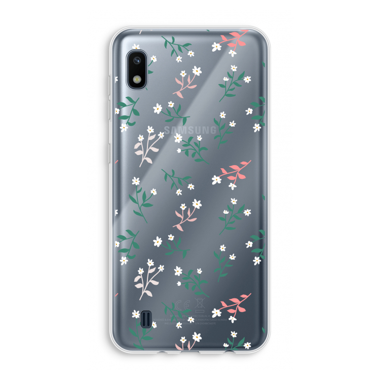 Small white flowers: Samsung Galaxy A10 Transparant Hoesje