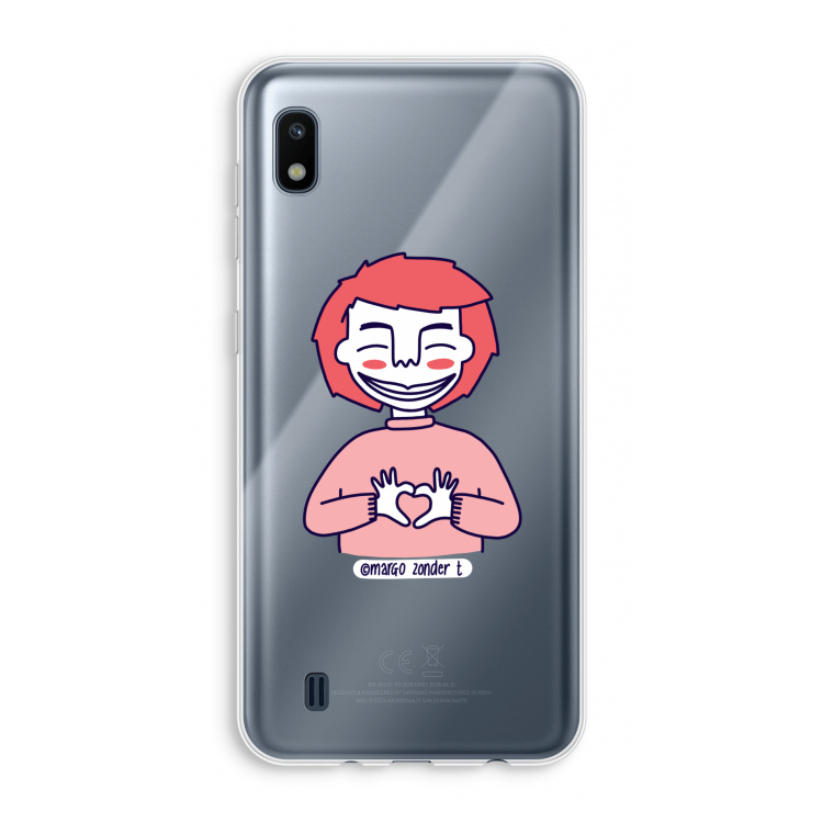 Hartje: Samsung Galaxy A10 Transparant Hoesje