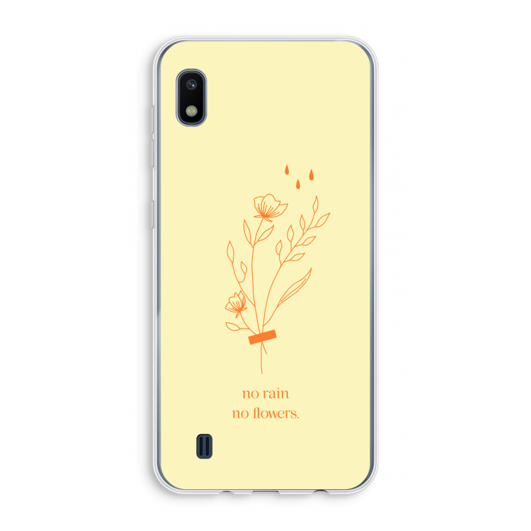 No rain no flowers: Samsung Galaxy A10 Transparant Hoesje