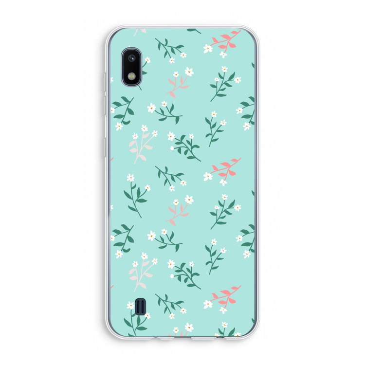 Small white flowers: Samsung Galaxy A10 Transparant Hoesje
