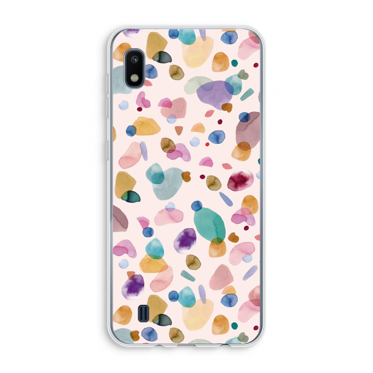 Terrazzo Memphis Pink: Samsung Galaxy A10 Transparant Hoesje