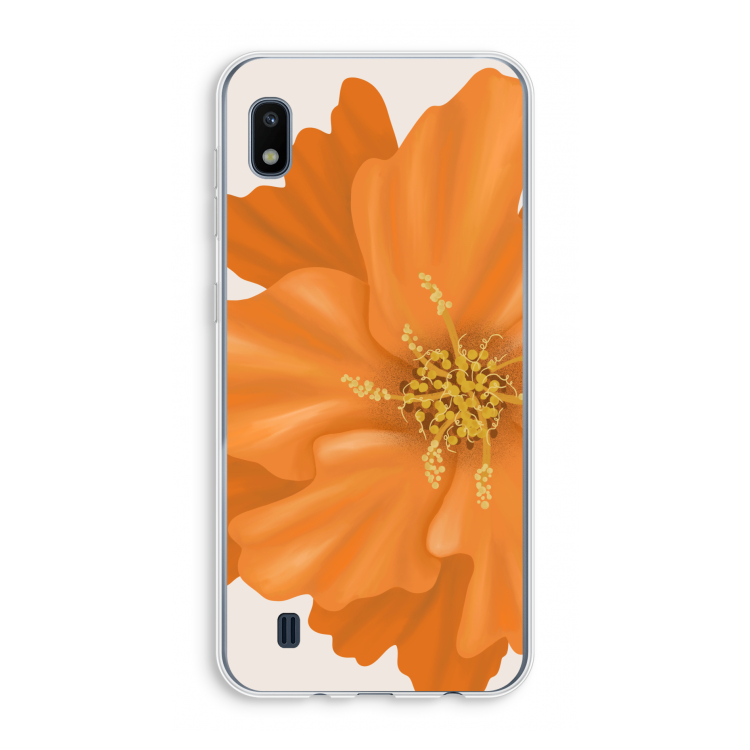 Orange Ellila flower: Samsung Galaxy A10 Transparant Hoesje