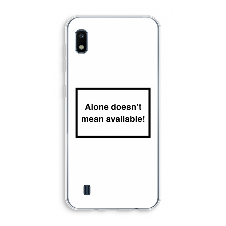 Alone: Samsung Galaxy A10 Transparant Hoesje