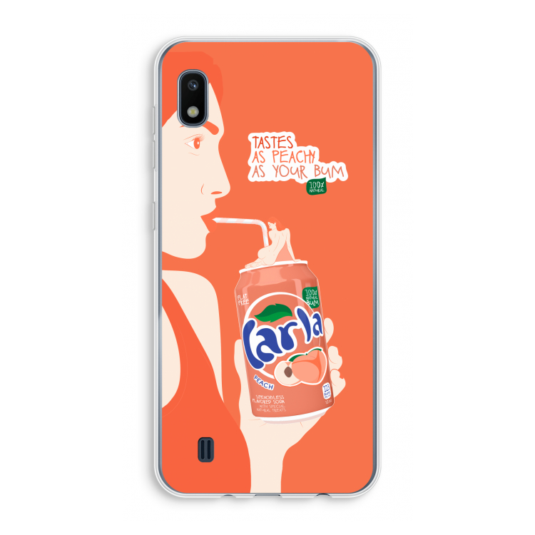 Peach please!: Samsung Galaxy A10 Transparant Hoesje