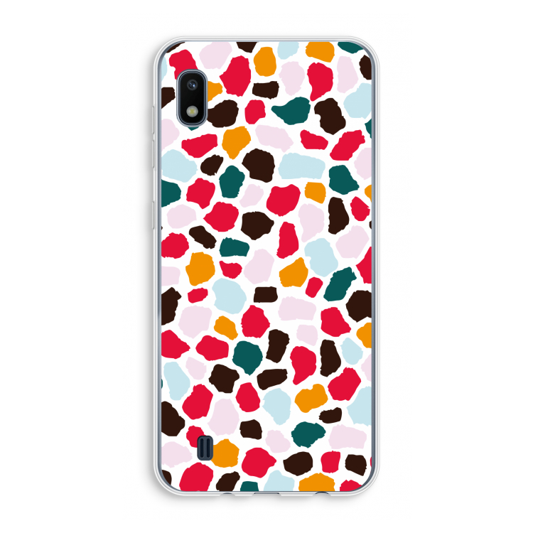 Colored Giraffe: Samsung Galaxy A10 Transparant Hoesje
