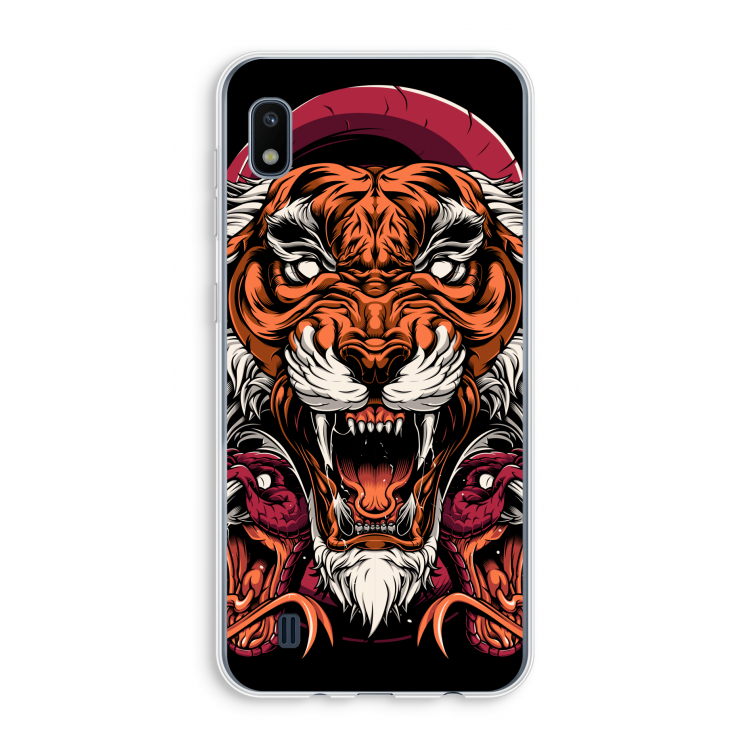 Tiger and Rattlesnakes: Samsung Galaxy A10 Transparant Hoesje