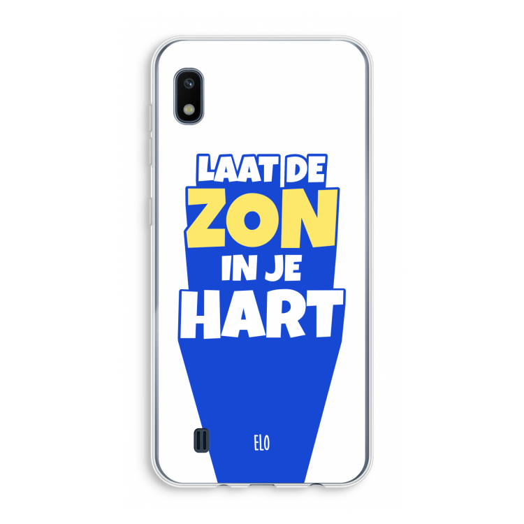Laat de zon in je hart: Samsung Galaxy A10 Transparant Hoesje