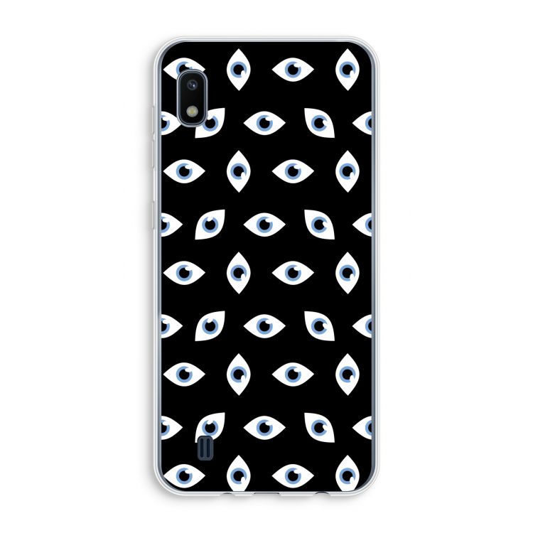 Eyes pattern: Samsung Galaxy A10 Transparant Hoesje