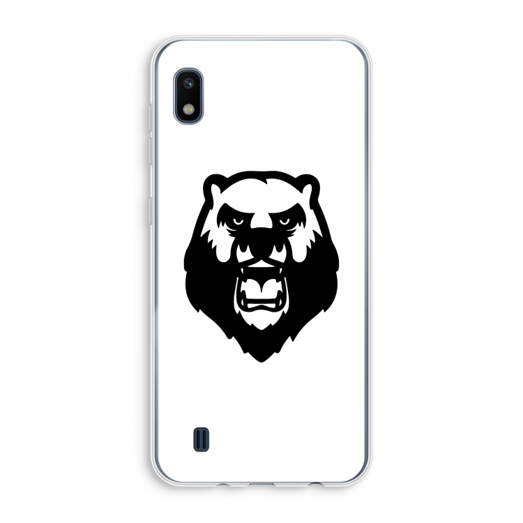 Angry Bear (white): Samsung Galaxy A10 Transparant Hoesje