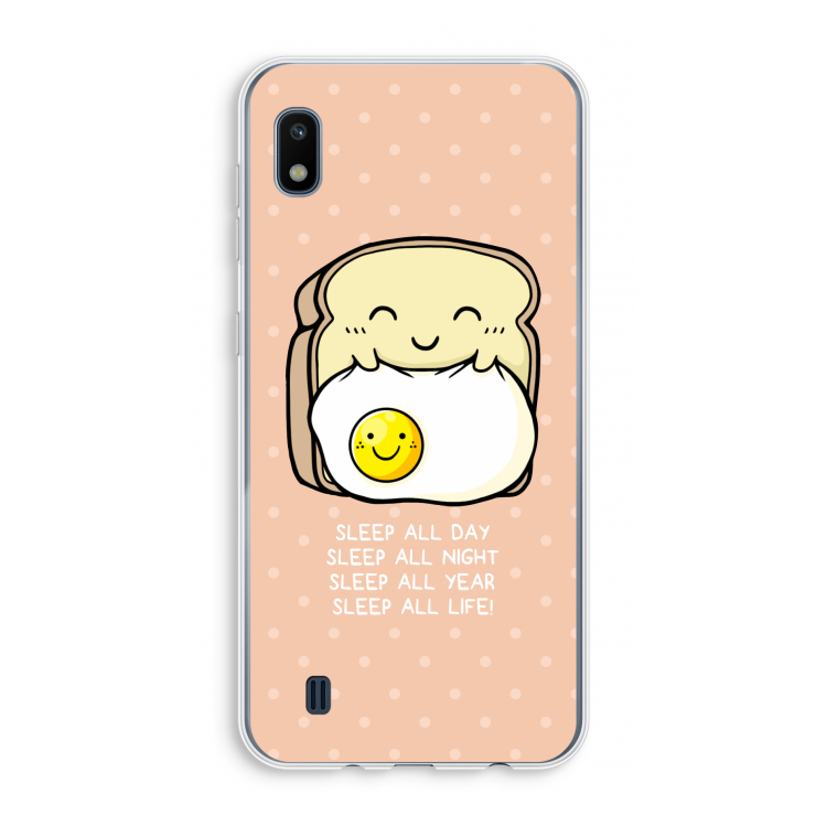 Sleep All Day: Samsung Galaxy A10 Transparant Hoesje
