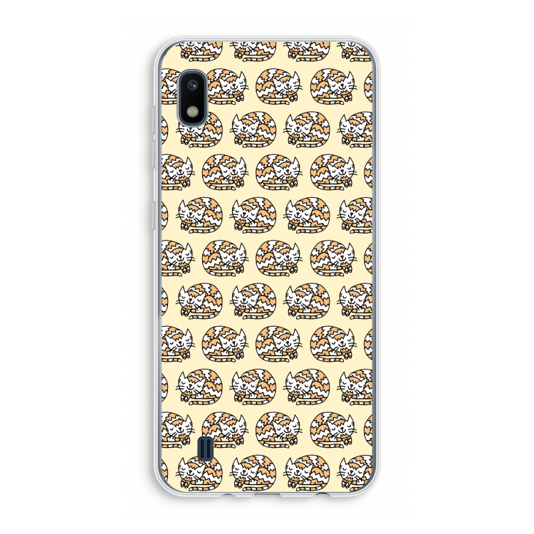 Slapende poes: Samsung Galaxy A10 Transparant Hoesje