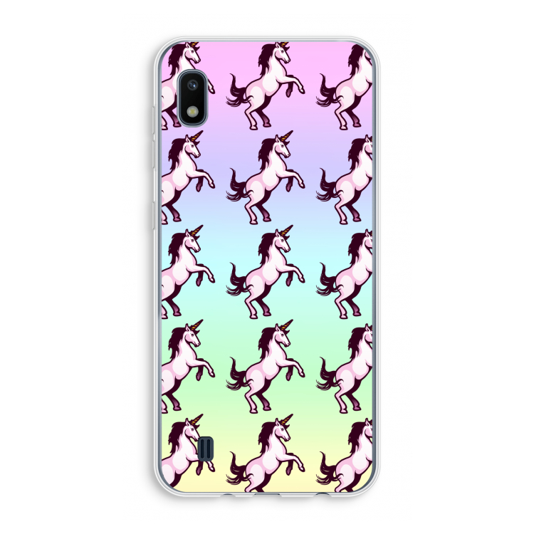 Musketon Unicorn: Samsung Galaxy A10 Transparant Hoesje