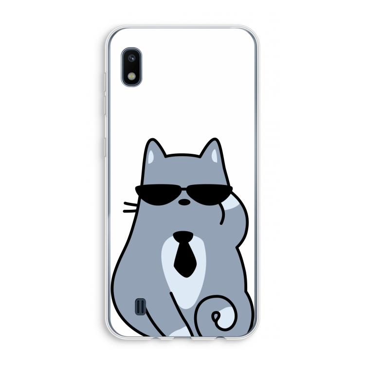Cool cat: Samsung Galaxy A10 Transparant Hoesje