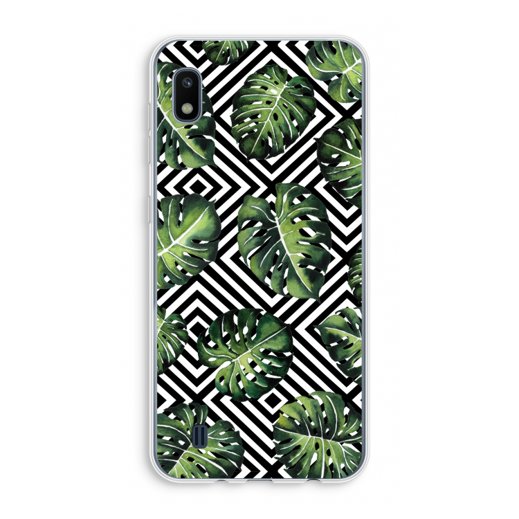 Geometrische jungle: Samsung Galaxy A10 Transparant Hoesje