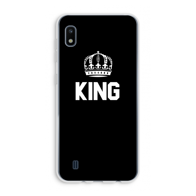 King zwart: Samsung Galaxy A10 Transparant Hoesje
