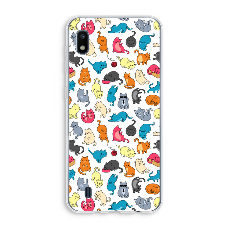 Kleurrijke katten: Samsung Galaxy A10 Transparant Hoesje