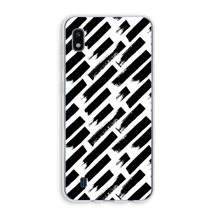 Zwarte vegen: Samsung Galaxy A10 Transparant Hoesje
