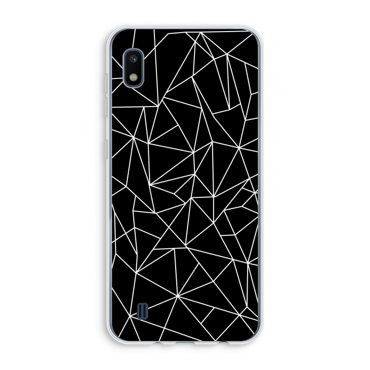 Geometrische lijnen wit: Samsung Galaxy A10 Transparant Hoesje