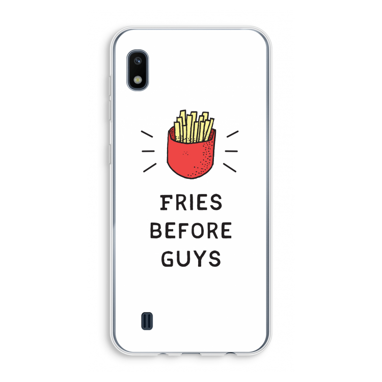 Fries before guys: Samsung Galaxy A10 Transparant Hoesje
