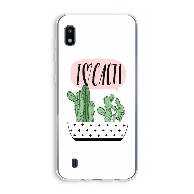 I love cacti: Samsung Galaxy A10 Transparant Hoesje