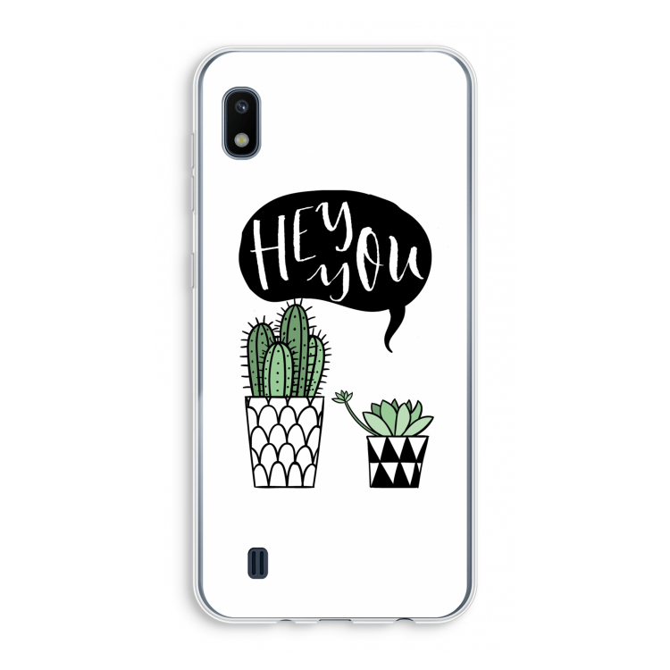 Hey you cactus: Samsung Galaxy A10 Transparant Hoesje