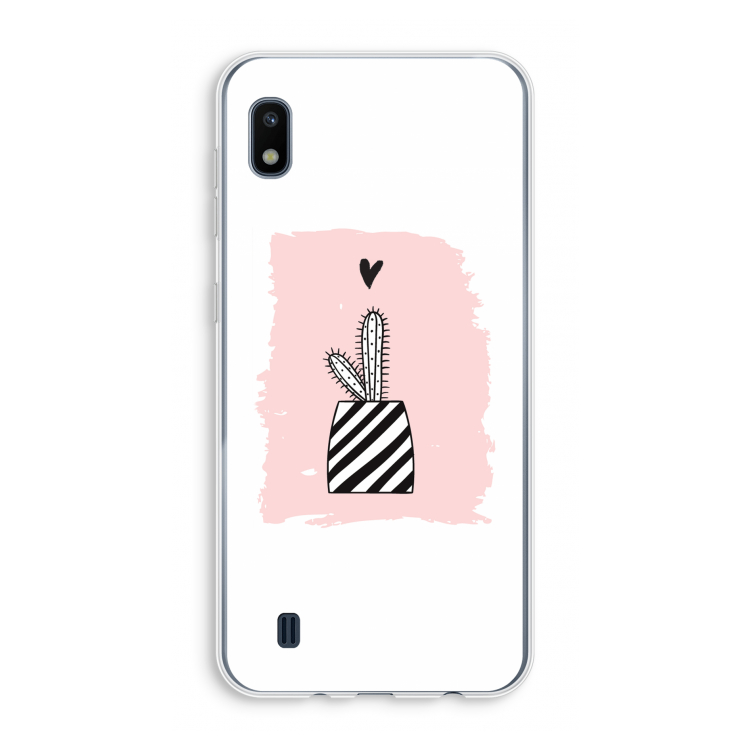 Zwart-wit cactus: Samsung Galaxy A10 Transparant Hoesje