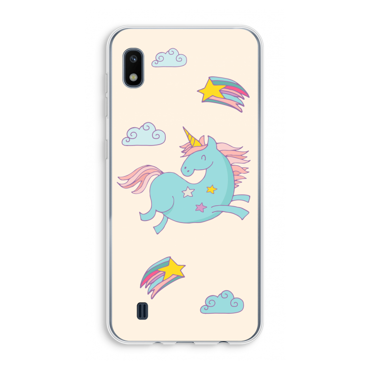 Vliegende eenhoorn: Samsung Galaxy A10 Transparant Hoesje