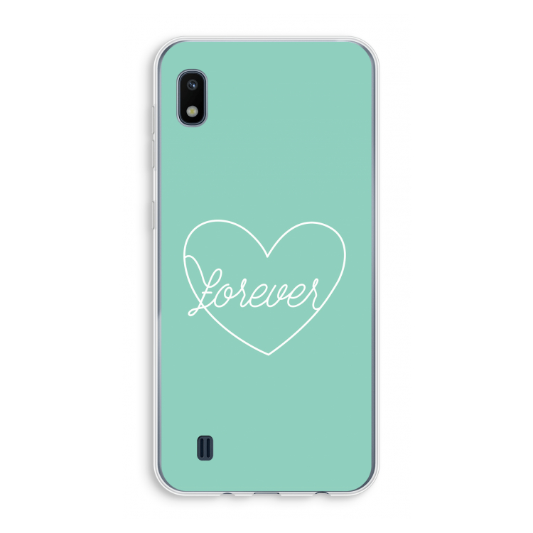 Forever heart pastel: Samsung Galaxy A10 Transparant Hoesje