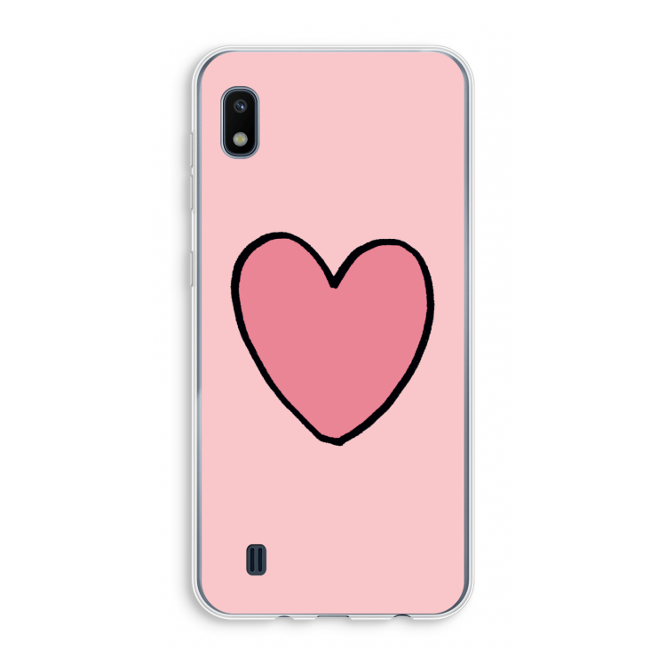 Hartje: Samsung Galaxy A10 Transparant Hoesje