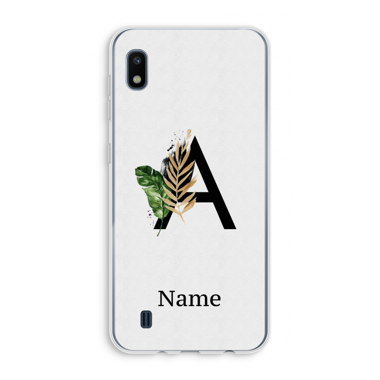 Charcoal Flora: Samsung Galaxy A10 Transparant Hoesje