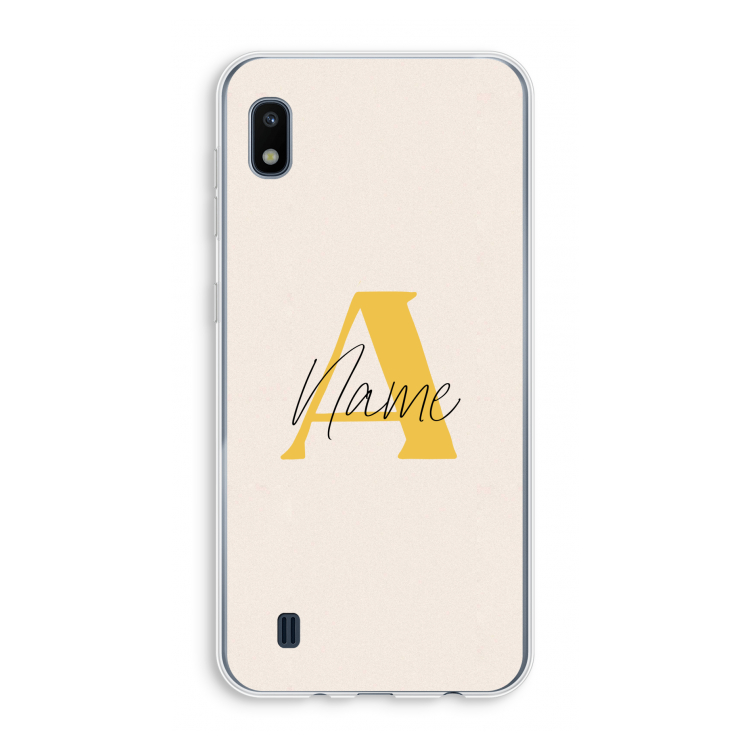 Amber Script: Samsung Galaxy A10 Transparant Hoesje