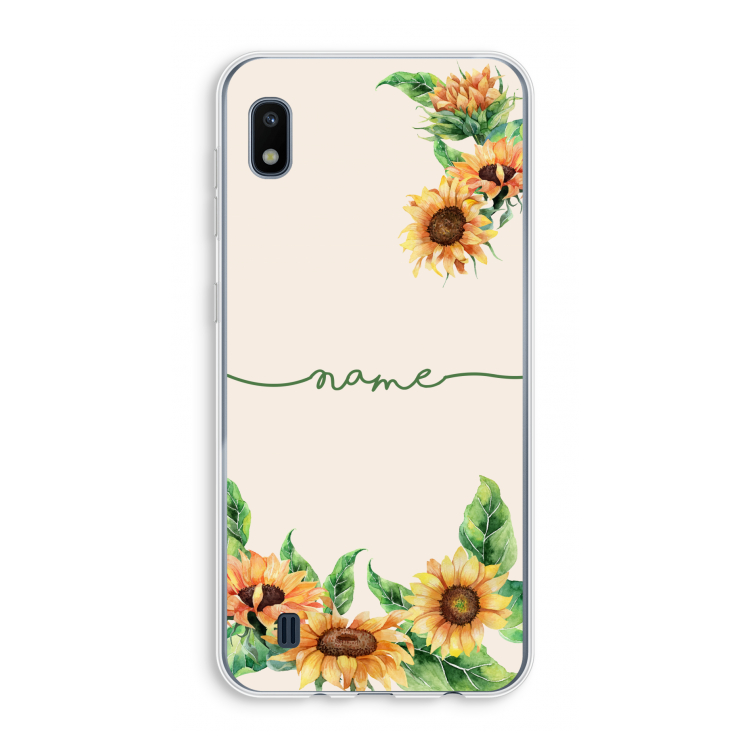 Zonnebloemen: Samsung Galaxy A10 Transparant Hoesje
