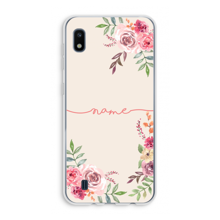 Rozen: Samsung Galaxy A10 Transparant Hoesje