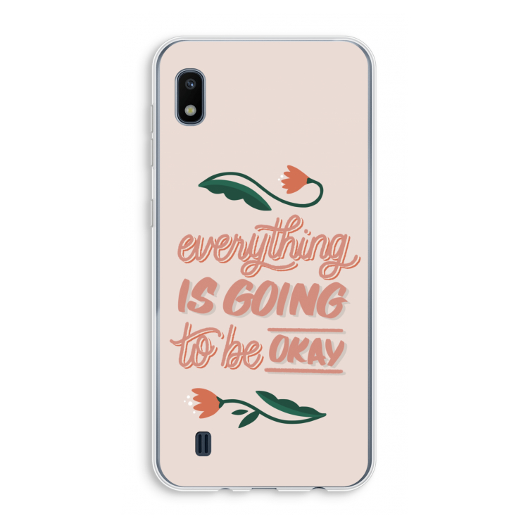 Optimistic flower girl: Samsung Galaxy A10 Transparant Hoesje