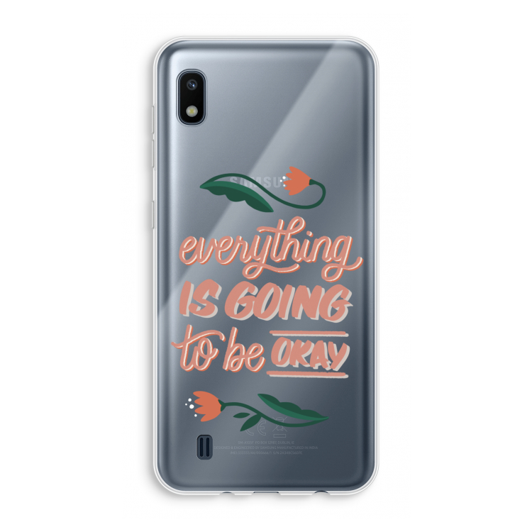 Optimistic flower girl: Samsung Galaxy A10 Transparant Hoesje
