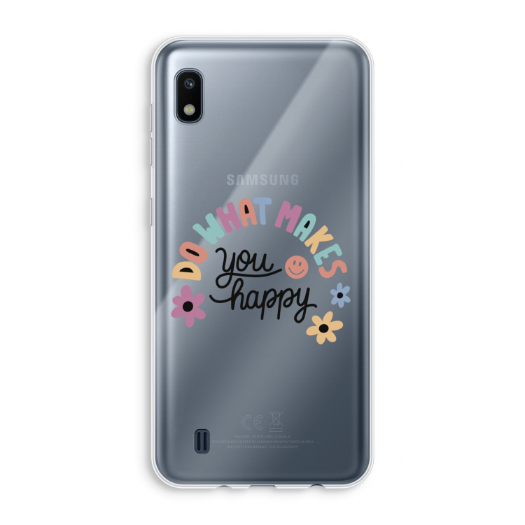 Happy days: Samsung Galaxy A10 Transparant Hoesje