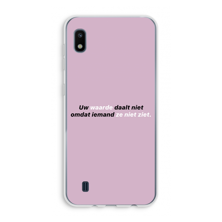uw waarde daalt niet: Samsung Galaxy A10 Transparant Hoesje