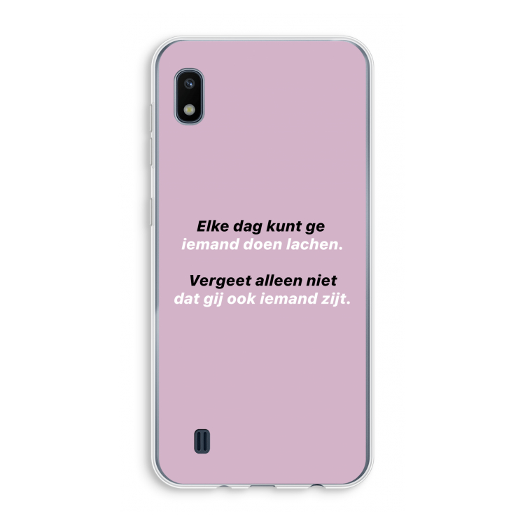 gij zijt ook iemand: Samsung Galaxy A10 Transparant Hoesje
